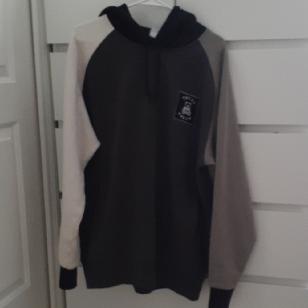 Teddy Fresh grayscale color block hoodie